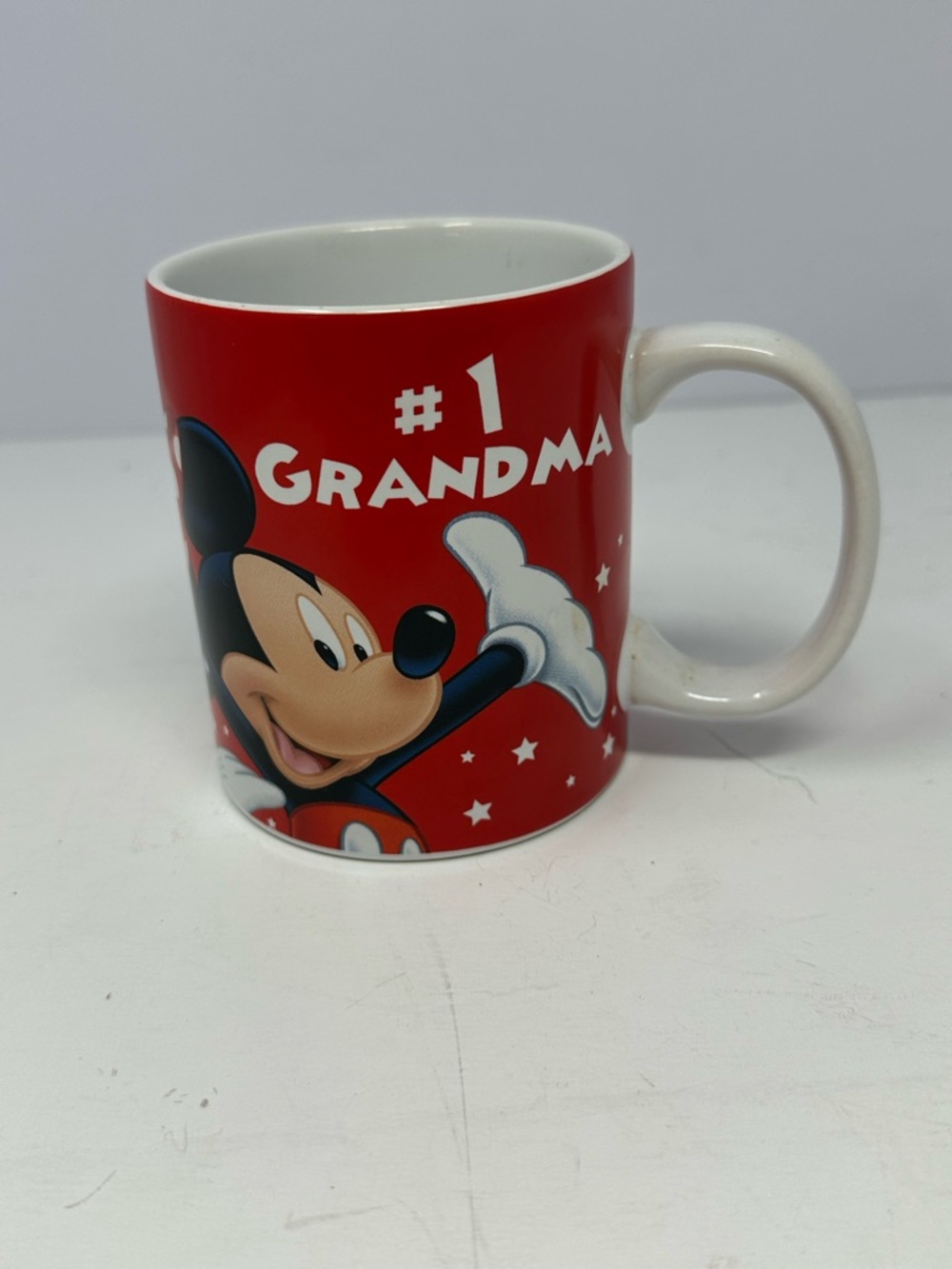 DISNEY #1 Grandma Jerry Leigh Mug Mickey Minnie Goofy Pluto Donald Coffee Cup A2